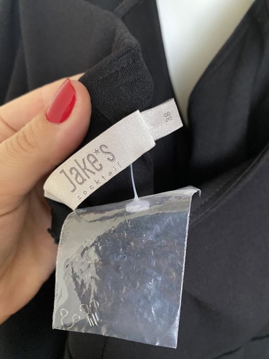 Официална черна дълга рокля, размер 38(м)