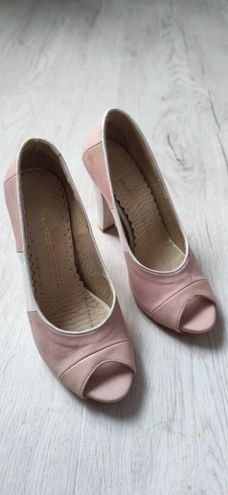 Дамски обувки Francesca Visconti, розово/бяло, ест. кожа, номер 36