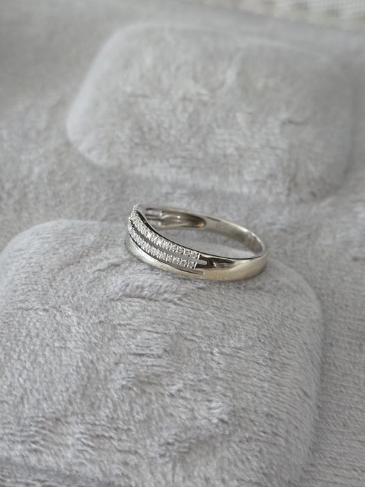 Inel de Logodnă din Aur Alb de 18k cu Briliante