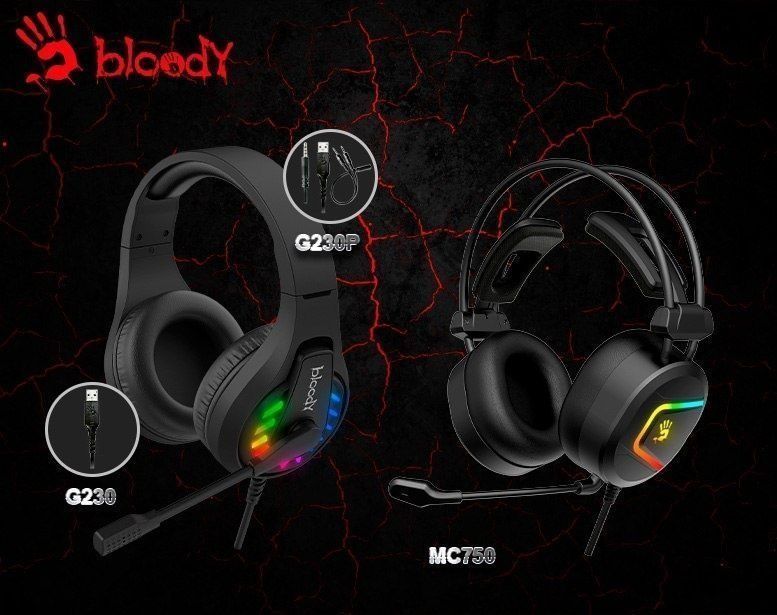 Bloody mc750 СКИДКА RGB/ANC Проводные Наушники/Гарнитура USB