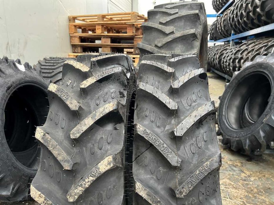 Cauciucuri noi radiale 280/85R24 marca BKT pentru tractor fata
