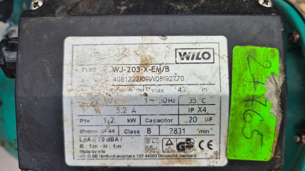 Водна помпа Wilo WJ-203-X-EM/B