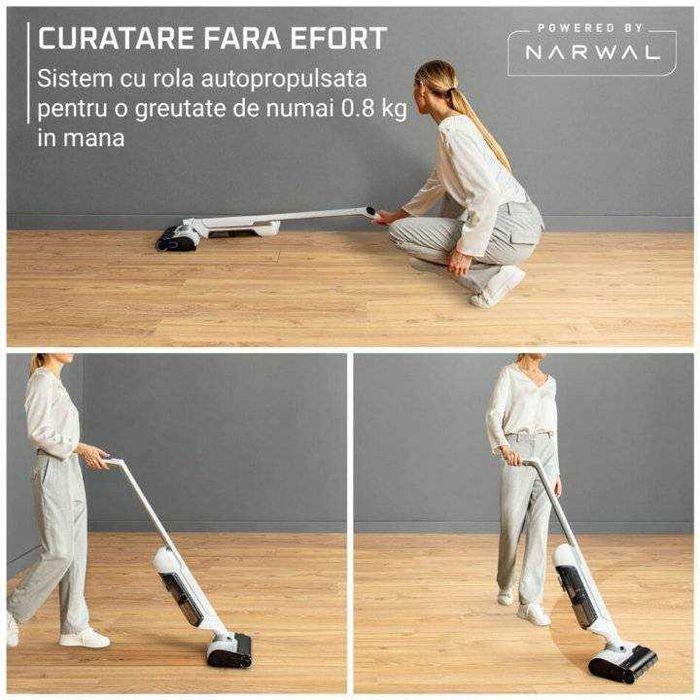 Vand Aspirator vertical cu spalare ROWENTA All In One X-Clean 10 GZ7035WO, 0.79l, 27V, autonomie max 60 min (NOU)