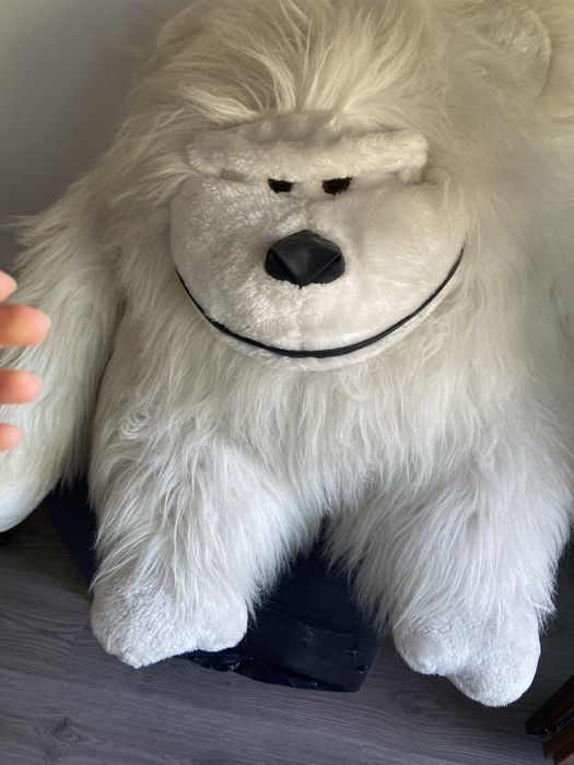 Голяма плюшена играчка бяла горила