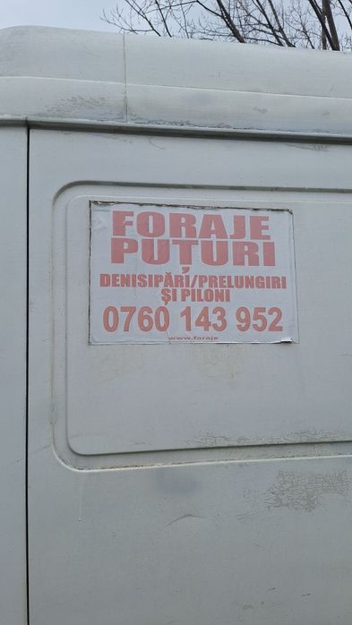 Foraje puțuri apa prelungirii denisipări și piloni