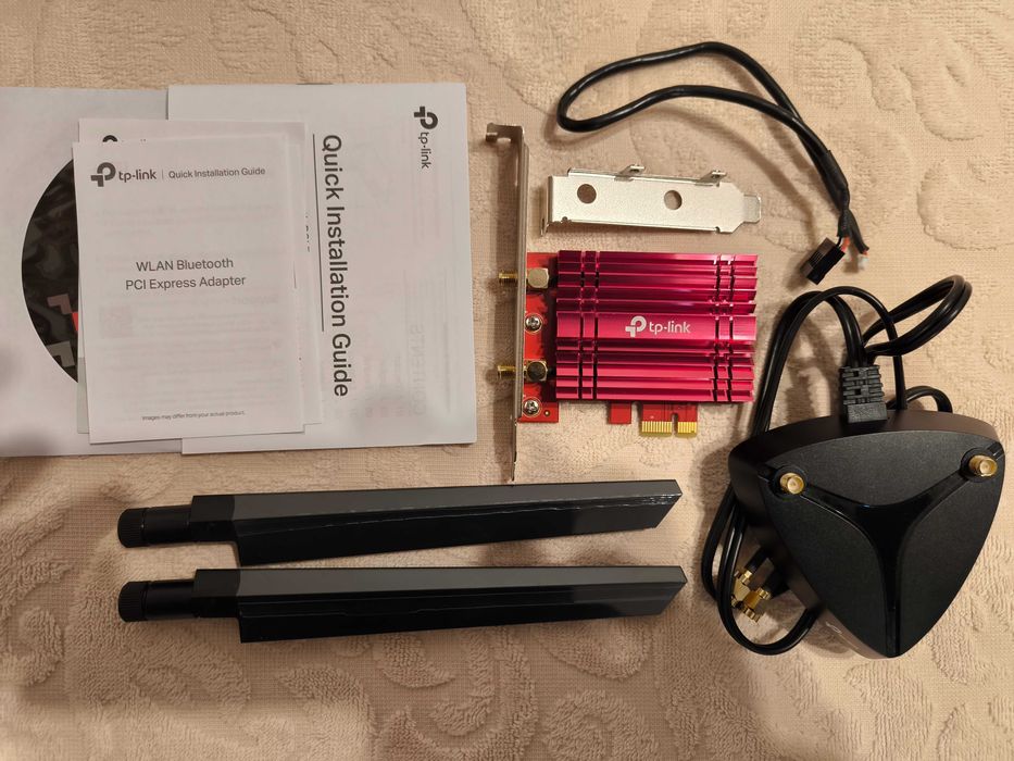 Adaptor wifi PCle  Archer TXE75E Wi-Fi 6E AXE5400 cu Bluetooth 5.3