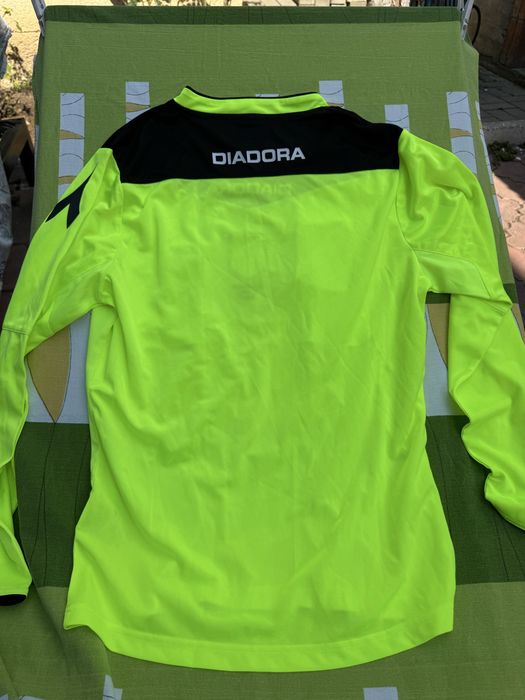 Tricou Arbitru Diadora Italia AIA FIGC Mânăcă Lungă Mărimea S / M Neon