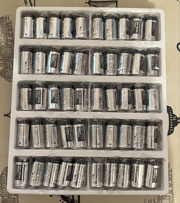 50 Baterii litiu Panasonic CR123A 3V Industrial lithium