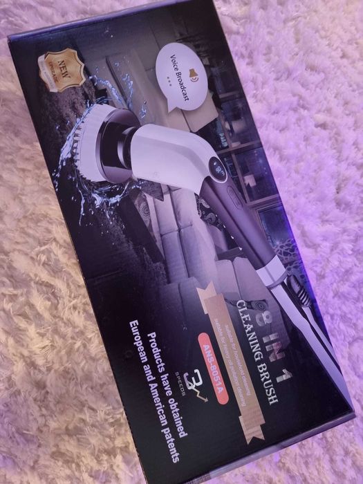 Mop Perie electrica de curatare, Keimi, 8 capete de perie inlocuibile,