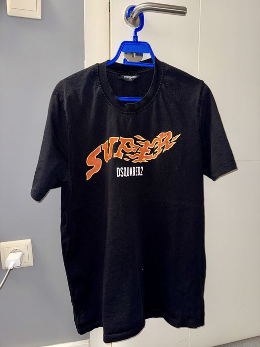 Dsquared2 Super тениска - черна, оригинална