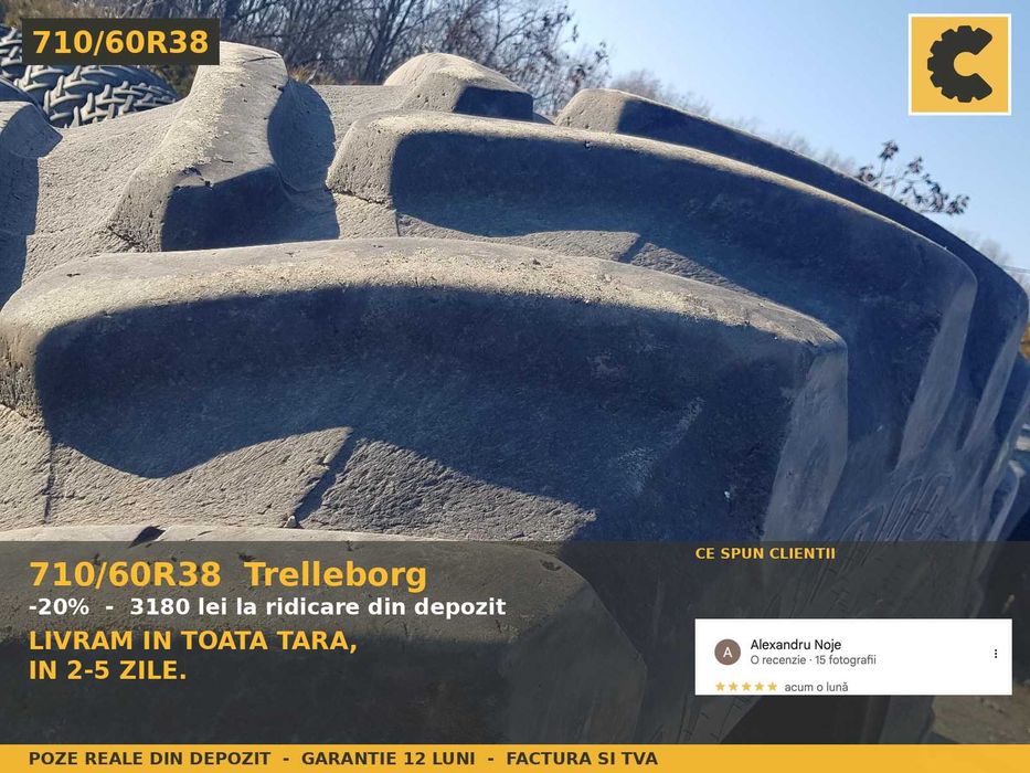 Cauciucuri 710/60R38 Trelleborg Anvelope Tractor SH Garantie REDUS