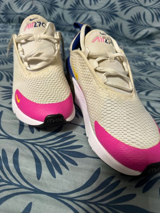 Nike Air Max 270 Kids White Laser Fuchsia (US 3Y / EUR 35) – AO2372‑104