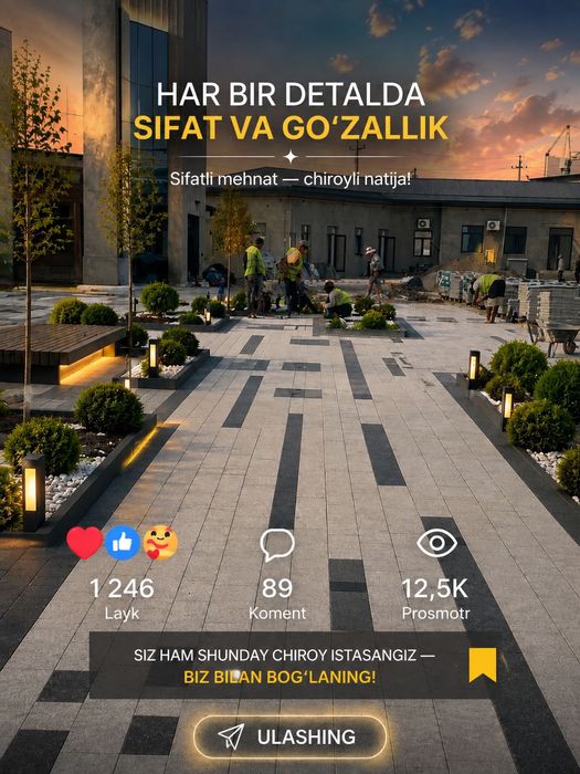 Burchatka Chaqatosh Kafel soʻkil styachka granit teramiz sifatli va ar