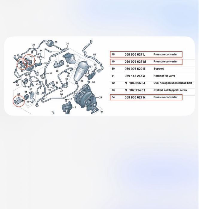 059 906 627L Electrovalva vacuum A6 A7 Bitdi Turbo 313 326