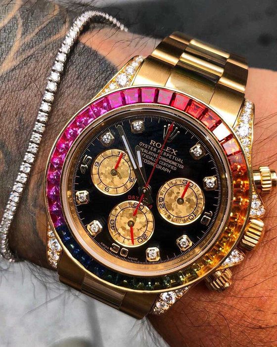 rolex daytona rainbow злато