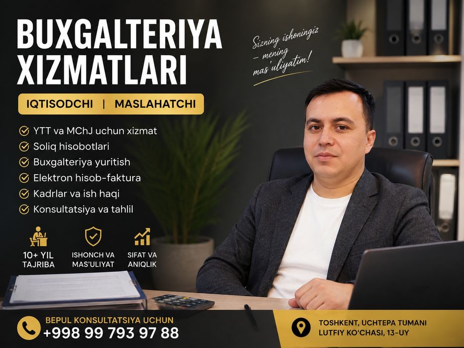 Hisobchi kerakmi Soliq Buxgalter YTT MCHJ iqtisod