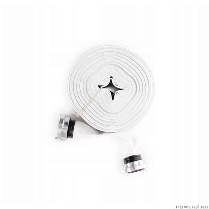 Furtun apa irigatii tip pompieri 2"20 metri, cu cuple, 12 bari, Kraft