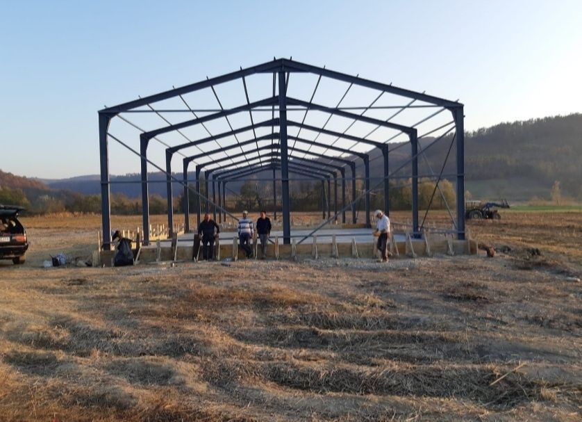 Hale , structuri metalice , stalpi si ferme din ipe