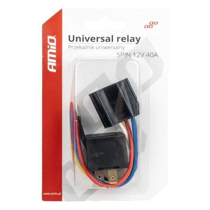 Универсално автомобилно реле 5 пина 12V 40A
