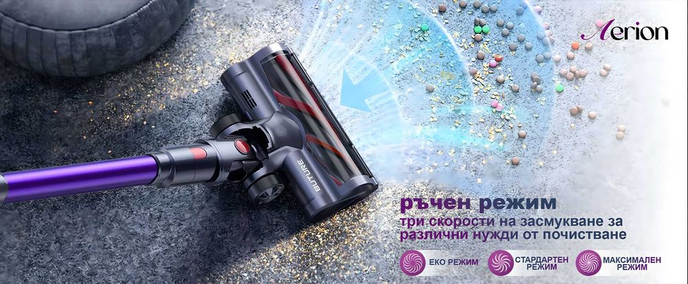 Безжична прахосмукачка BUTURE VC70 – 33KPA, LED, 55 мин автономност