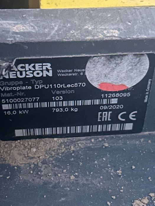 Placă vibratoare Wacker Neuson D110r