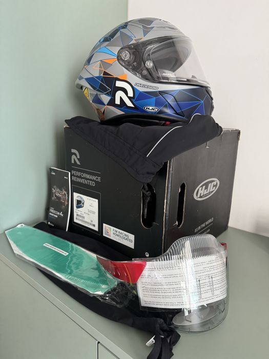 Casca HJC RPHA1 Espargaro masura M Cardo Freecom4X schimb cu Iphone 15/16/17 Pro