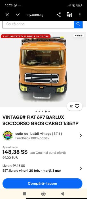 Machetă camion Fiat 697 TP Techno Giodi Barlux,1/35