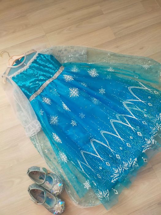 Платье на прокат,детское платье, Эльза,туфли