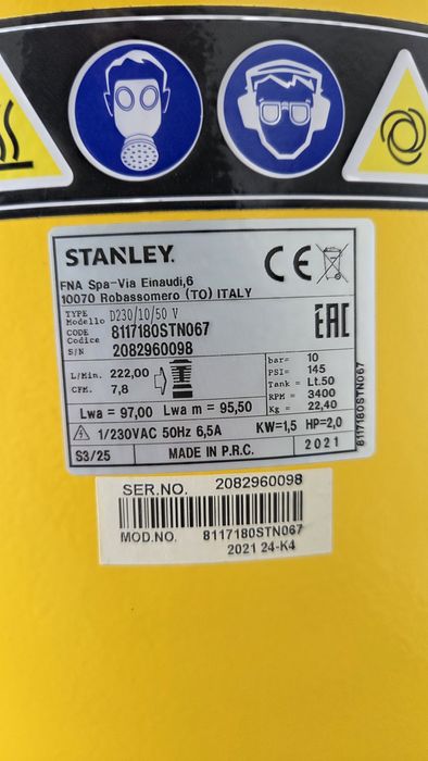 Compresor 50L Stanley D230 "NOU"