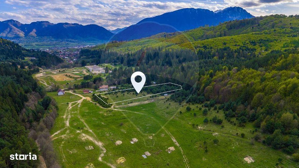 Teren intravilan de 1 ha cu vedere la munte – Zărnești, Brebina