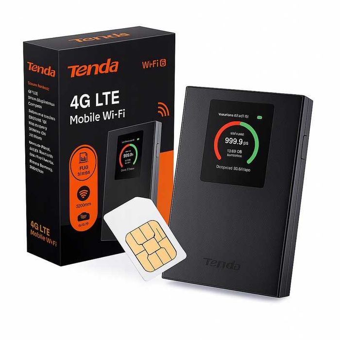 Router mobil 4G LTE Tenda 4G185 v 4.0 Wi-Fi 6E portabil Nou Garantie