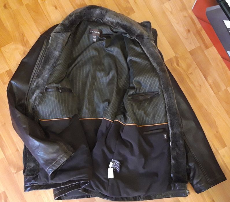 Parka din piele cu captuseala detasabila