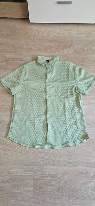 Комплект лятна риза + долнище в светлозелен цвят