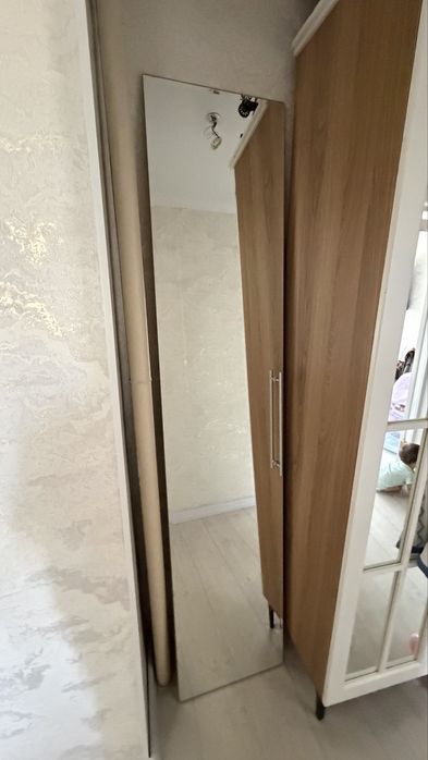 Зеркало дверное от шкафчика