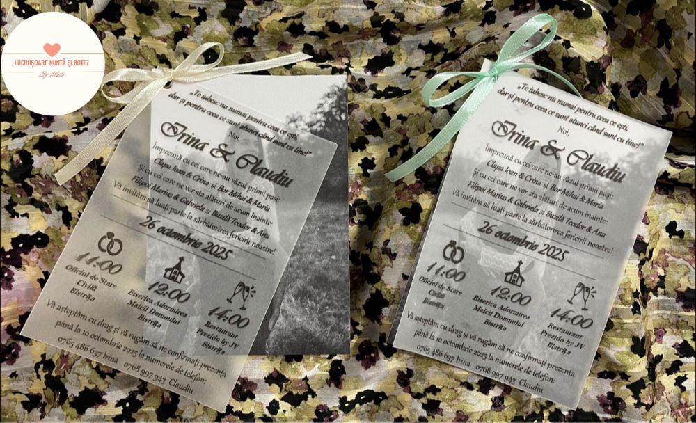 Invitatii nunta si botez