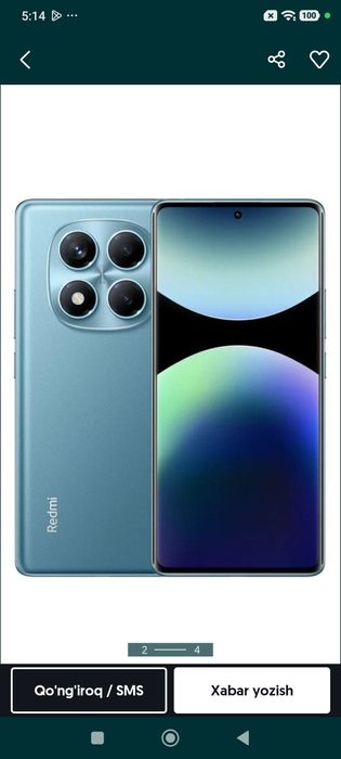 Assalomu alaykum Redmi Note 14 Pro sotiladi kamplekt