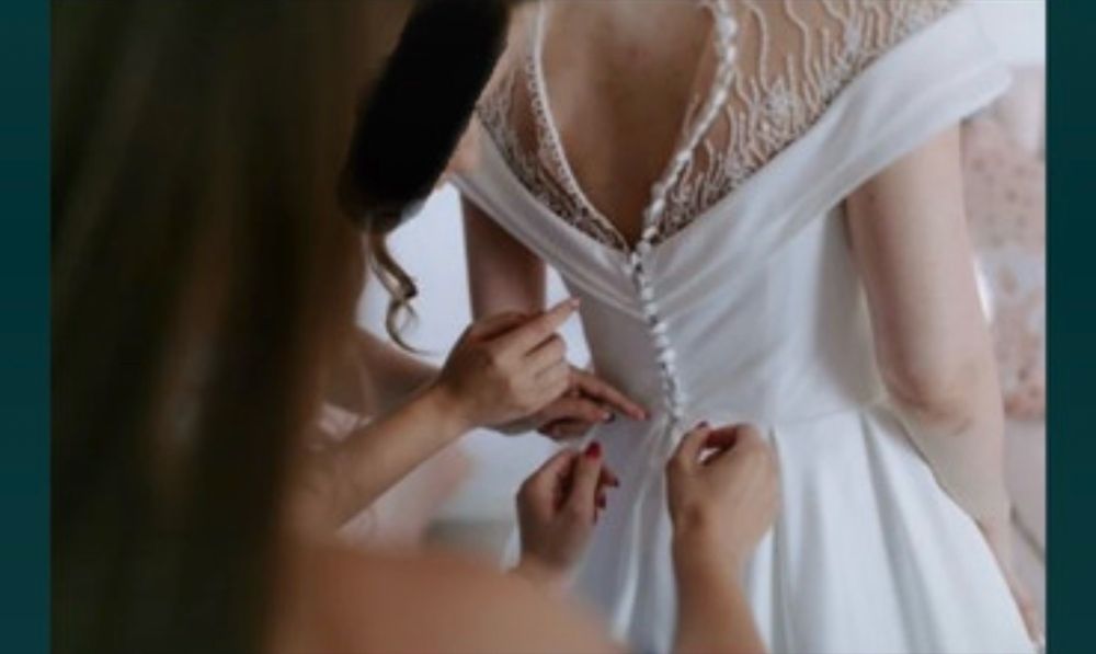 Rochie mireasă A-line 2024 cu crinolină și voal inclus S/M
