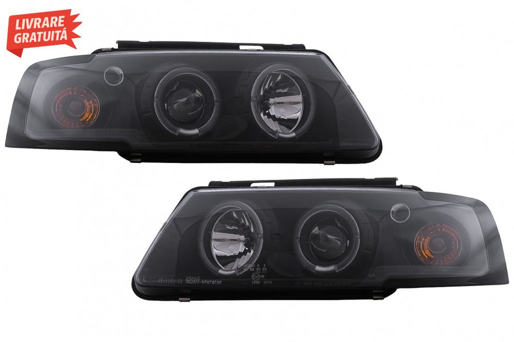 Faruri Angel Eyes VW Passat B5 3B (11.1996-08.2000) Negru