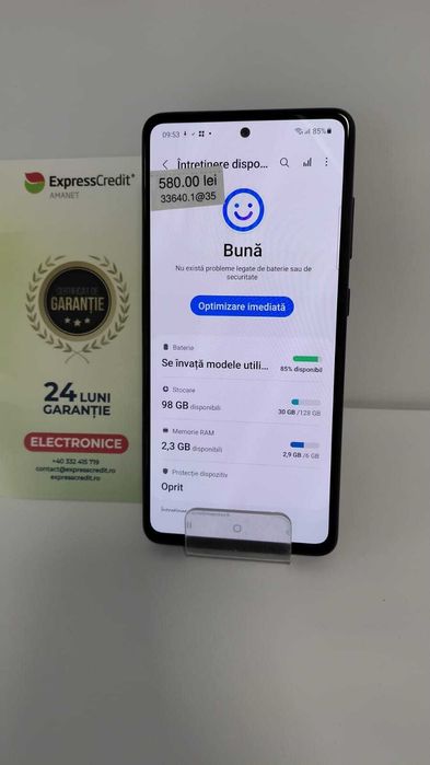 (AG 35) Telefon Samsung A52s B.33640 / Garantie 2 ani/ 580 lei