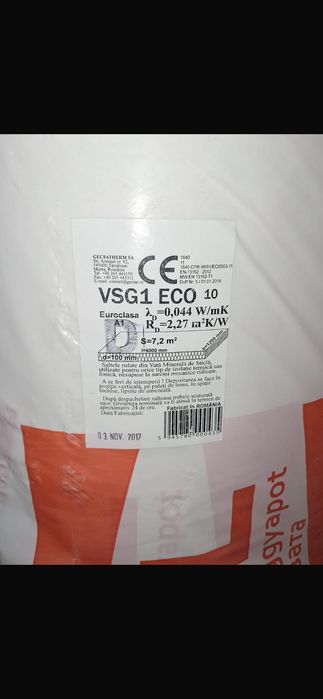 Vată de sticlă minerală 5 role sigilate