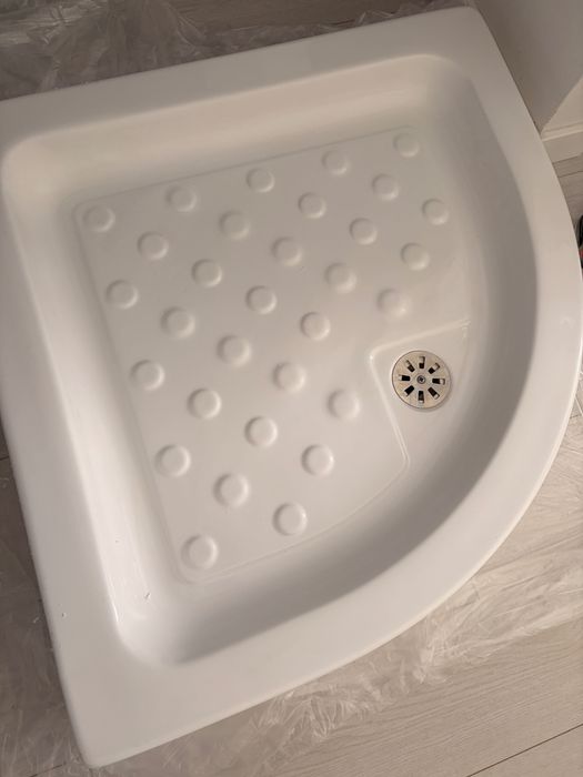 Cadita de dus semirotunda 80x80