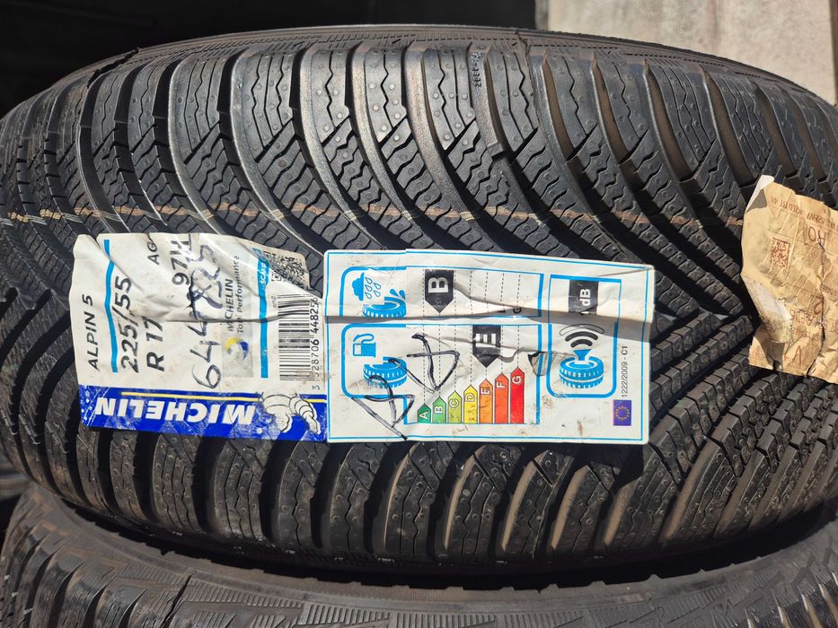 4 Anvelope M+S IARNA - 225/55/17 - Michelin Alpin 5 - OEM AUDI - NOI - DOT 2018 !