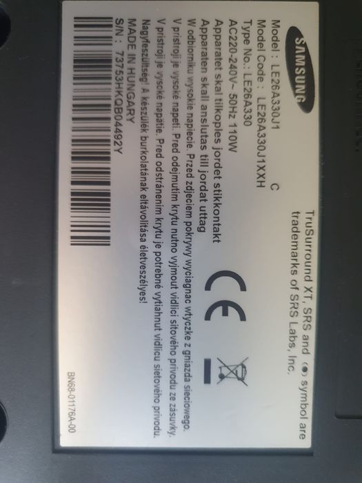Televizor LCD SAMSUNG 66cm HD , model LE26A330J1 stare perfecta