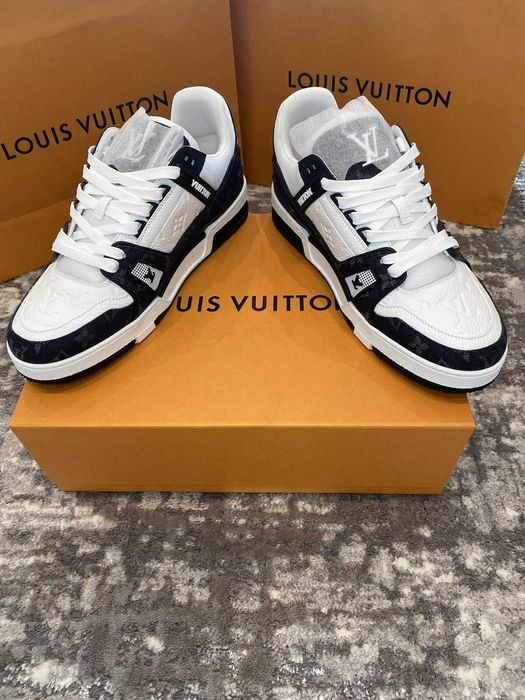 Adidasi Sport Sneakers Luis Vuitton LV Trainers Skate Black White - Livrare Verificare