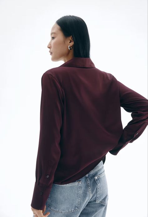 Риза бордо с копчета