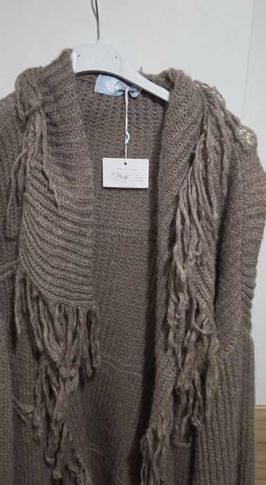 Cardigan lână cu ochiuri largi marime L- XL