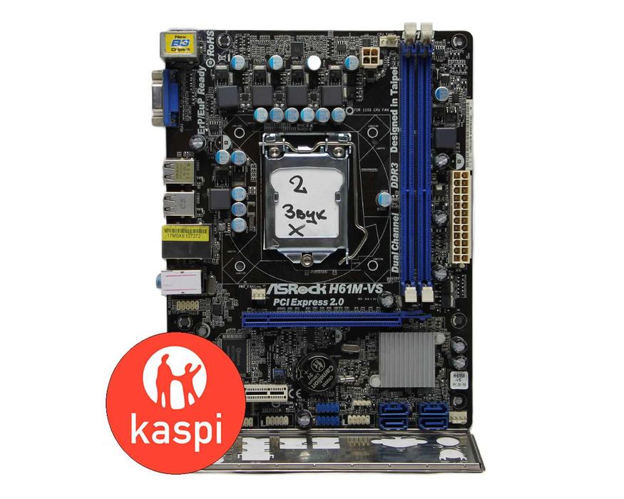 LGA 1155 ASRock H61M-VS 2x DDR3 Нет звука