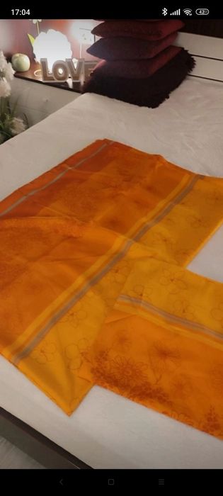 Lenjerie de pat, imprimeu floral si geometric, material satinat, noua