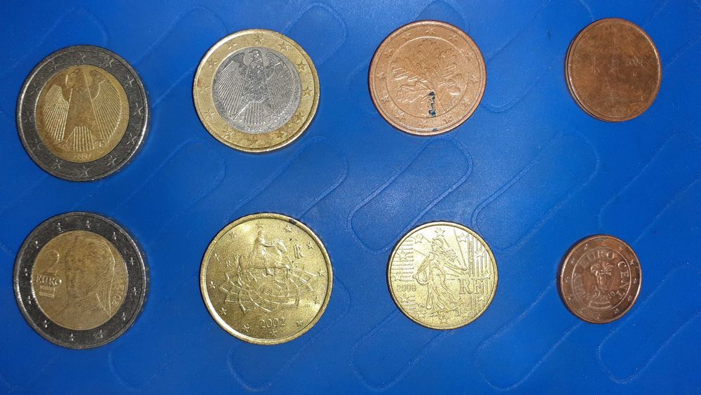 Monede de 1/2 euro si 50/10/1/2 si 5 eurocenti rare.