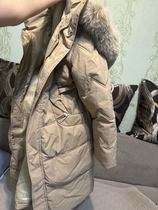 Зима куртка до колен теплая